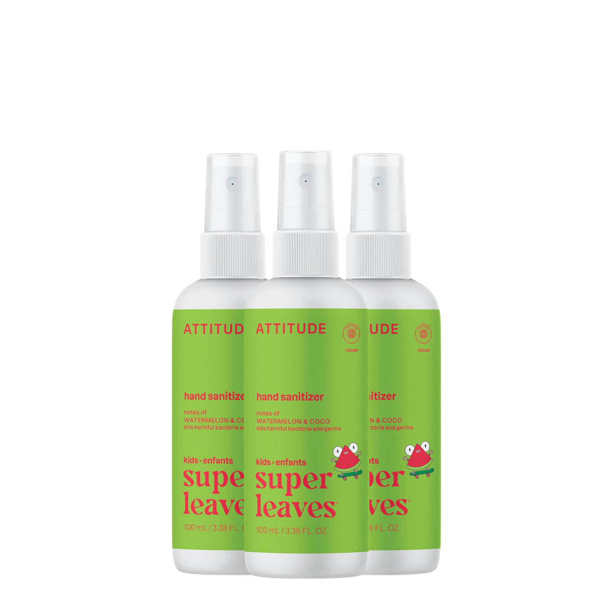 Kids Hand Sanitizer 3-Pack — Watermelon & Coco / 3 x 3.38 FL. OZ.