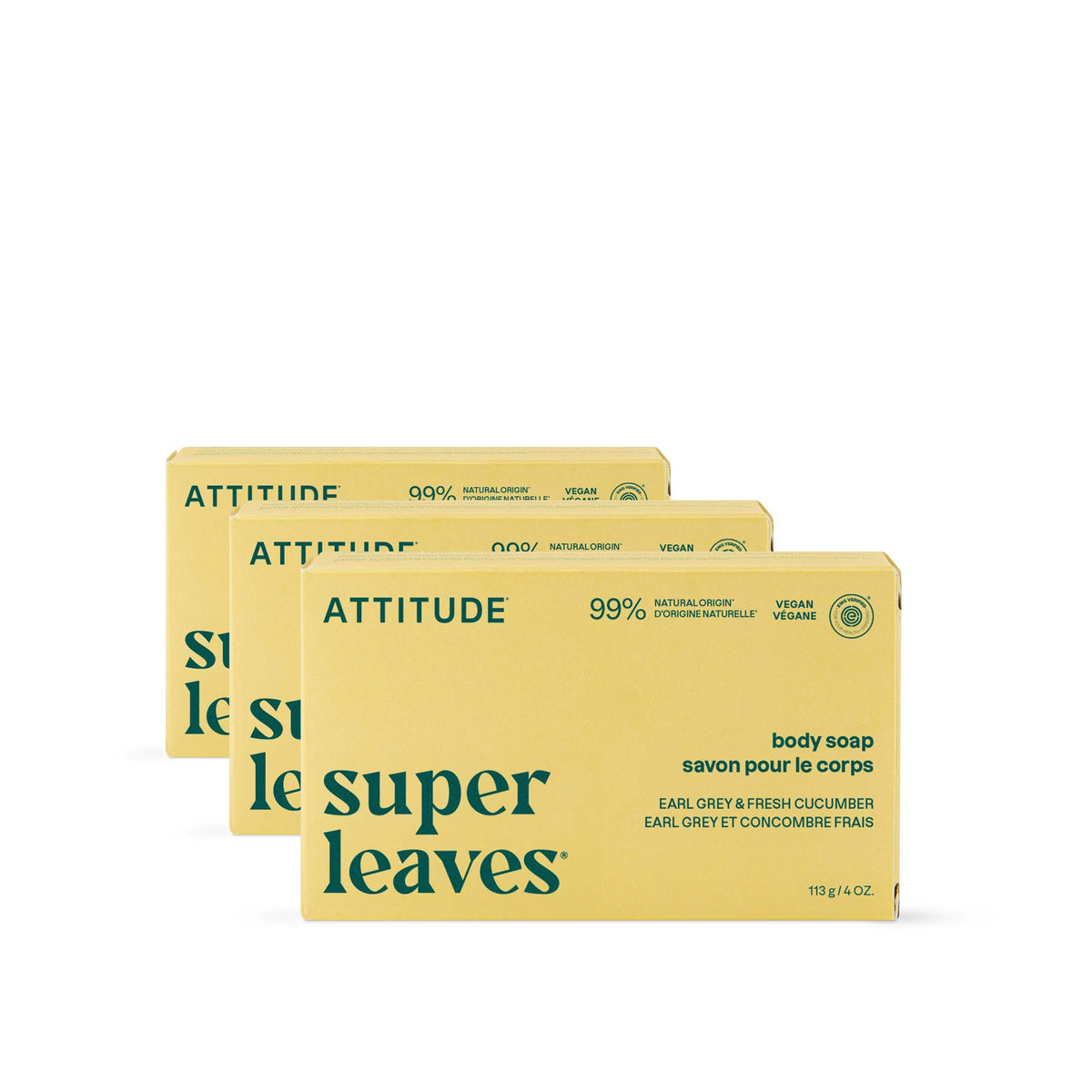 Body Soap 3-Pack - Bar — Earl Grey & Fresh Cucumber / 3 x 113g