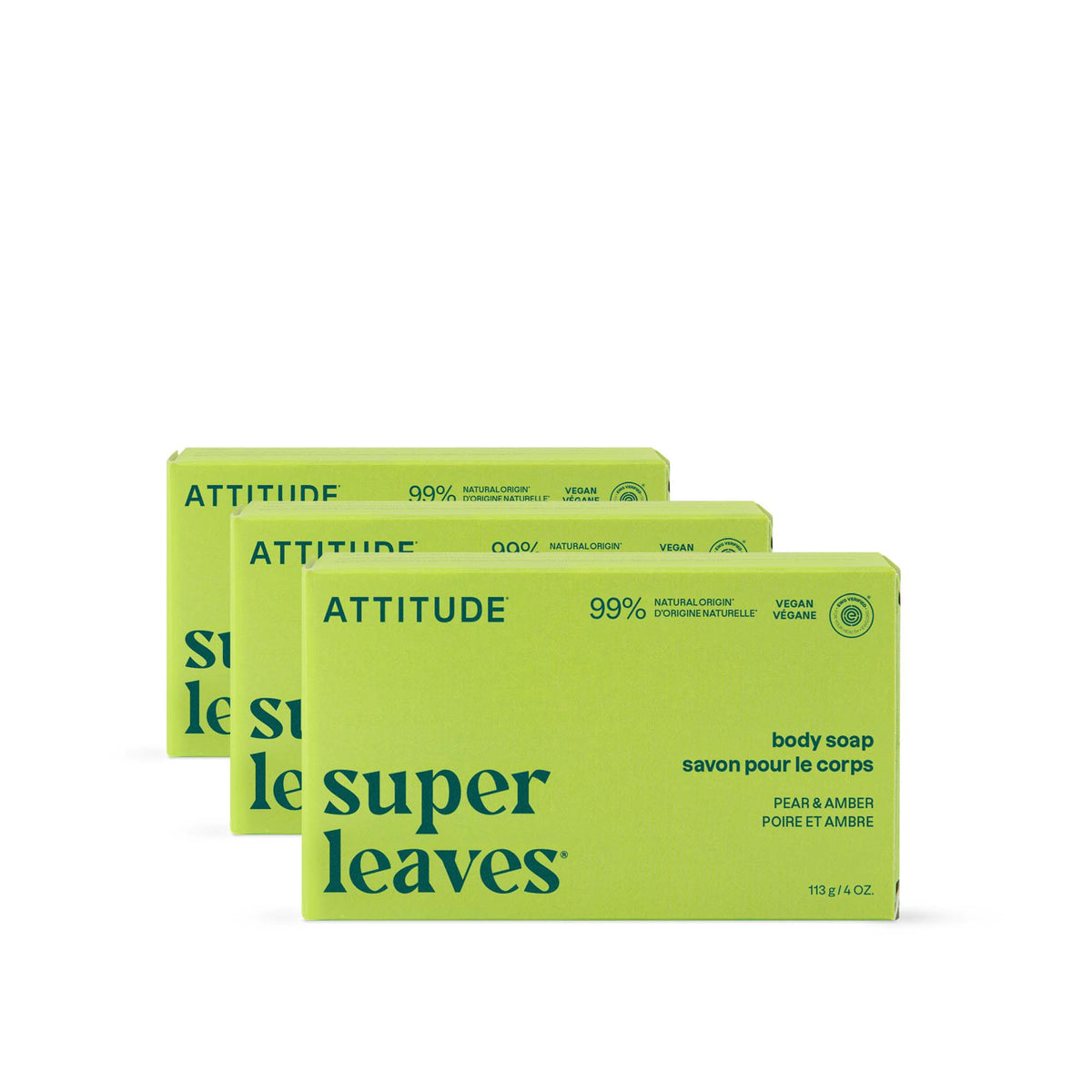 Body Soap 3-Pack - Bar — Pear & Amber / 3 x 113g