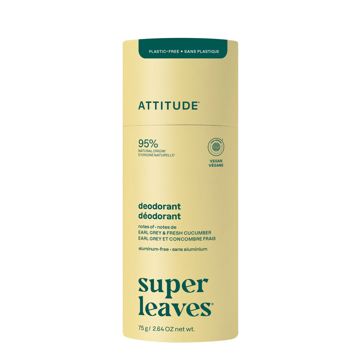 Deodorant - Aluminum-Free — Earl Grey & Fresh Cucumber / Plastic free - 75g