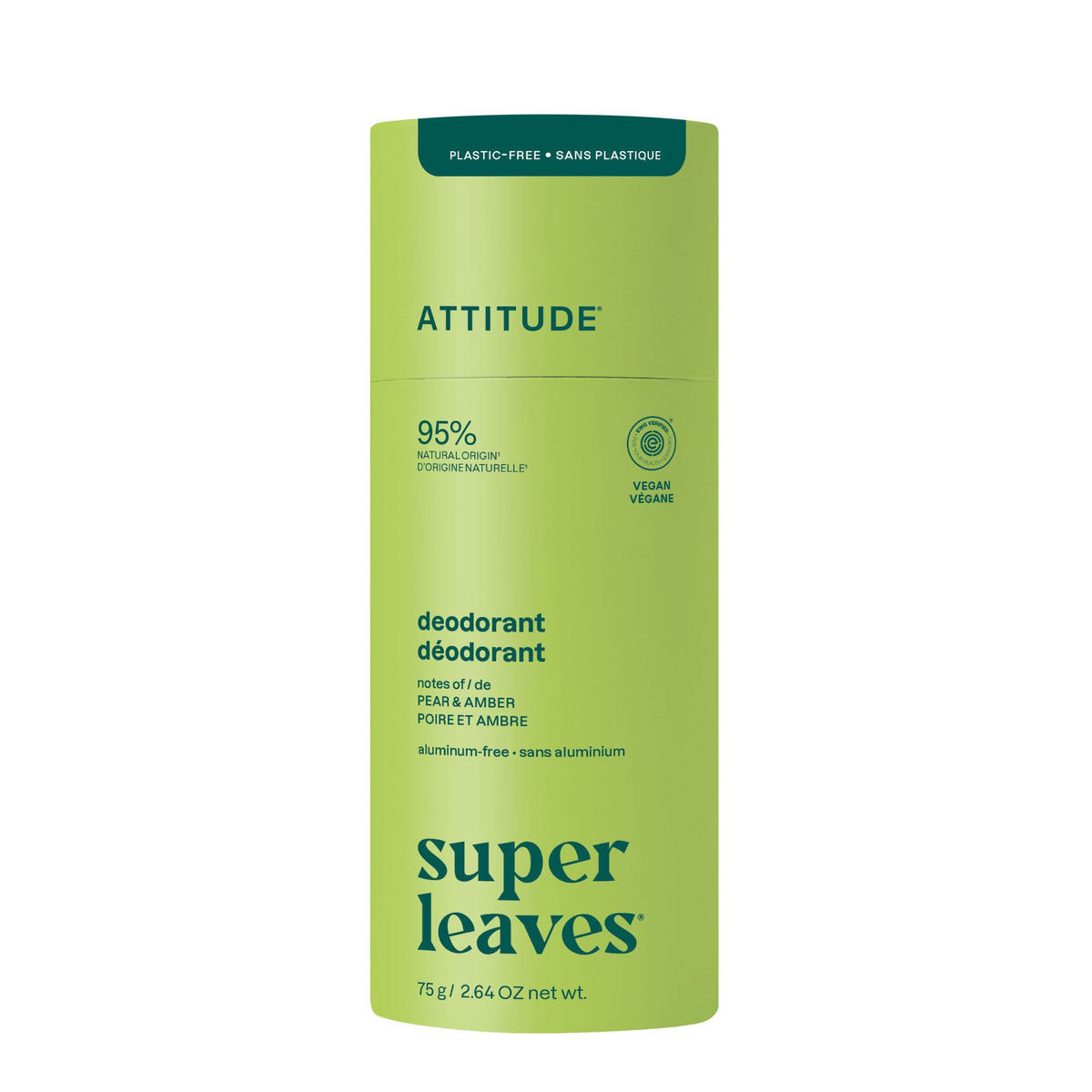 Deodorant - Aluminum-Free — Pear & Amber / Plastic free - 75g