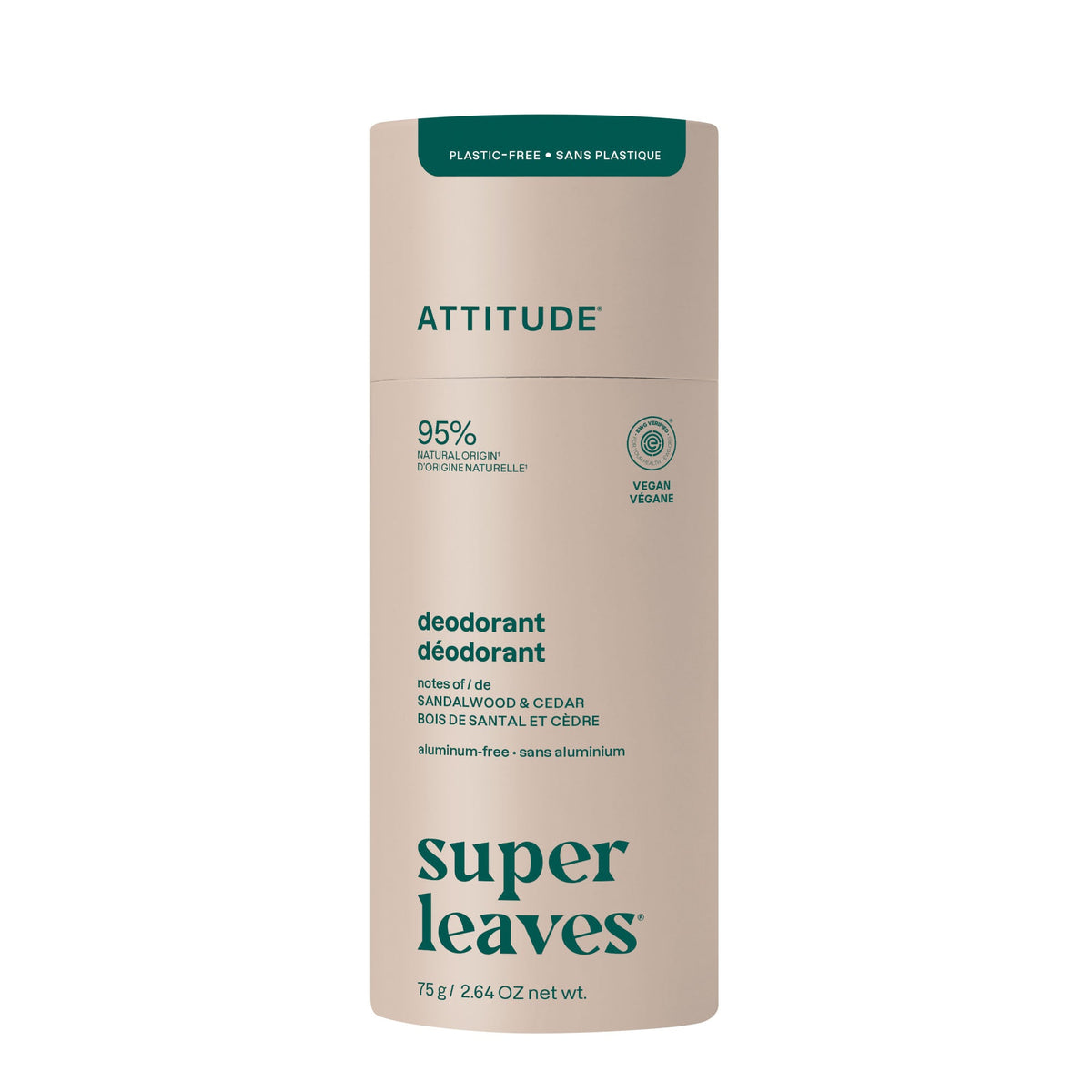 Deodorant - Aluminum-Free — Sandalwood & Cedar / Plastic free - 75g