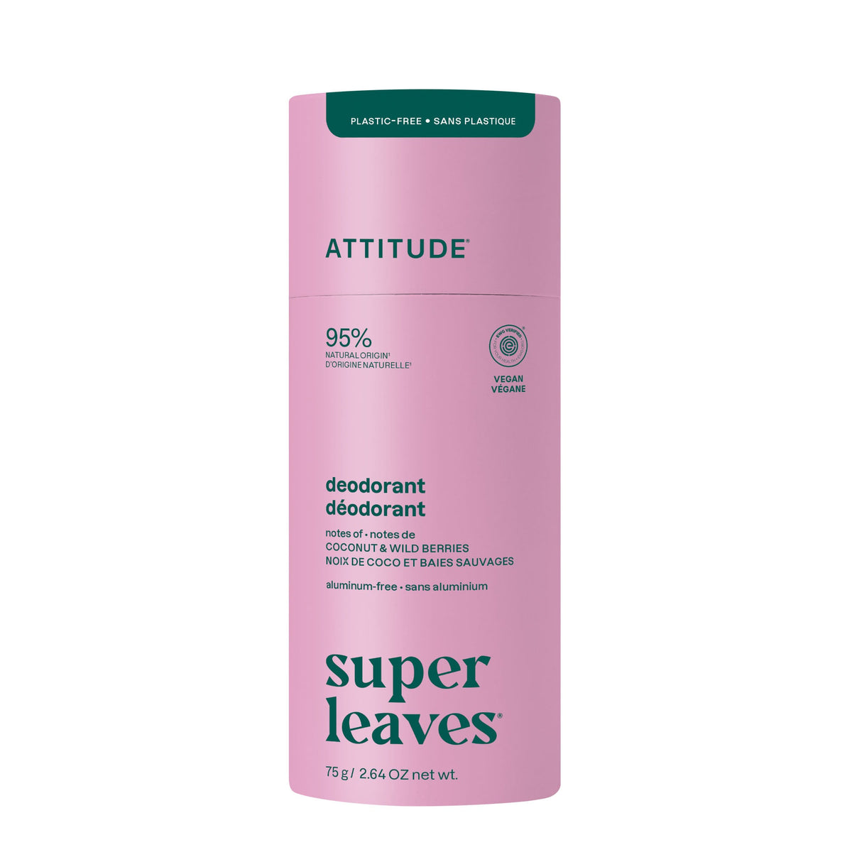 Deodorant - Aluminum-Free — Coconut & Wild Berries / Plastic free - 75g