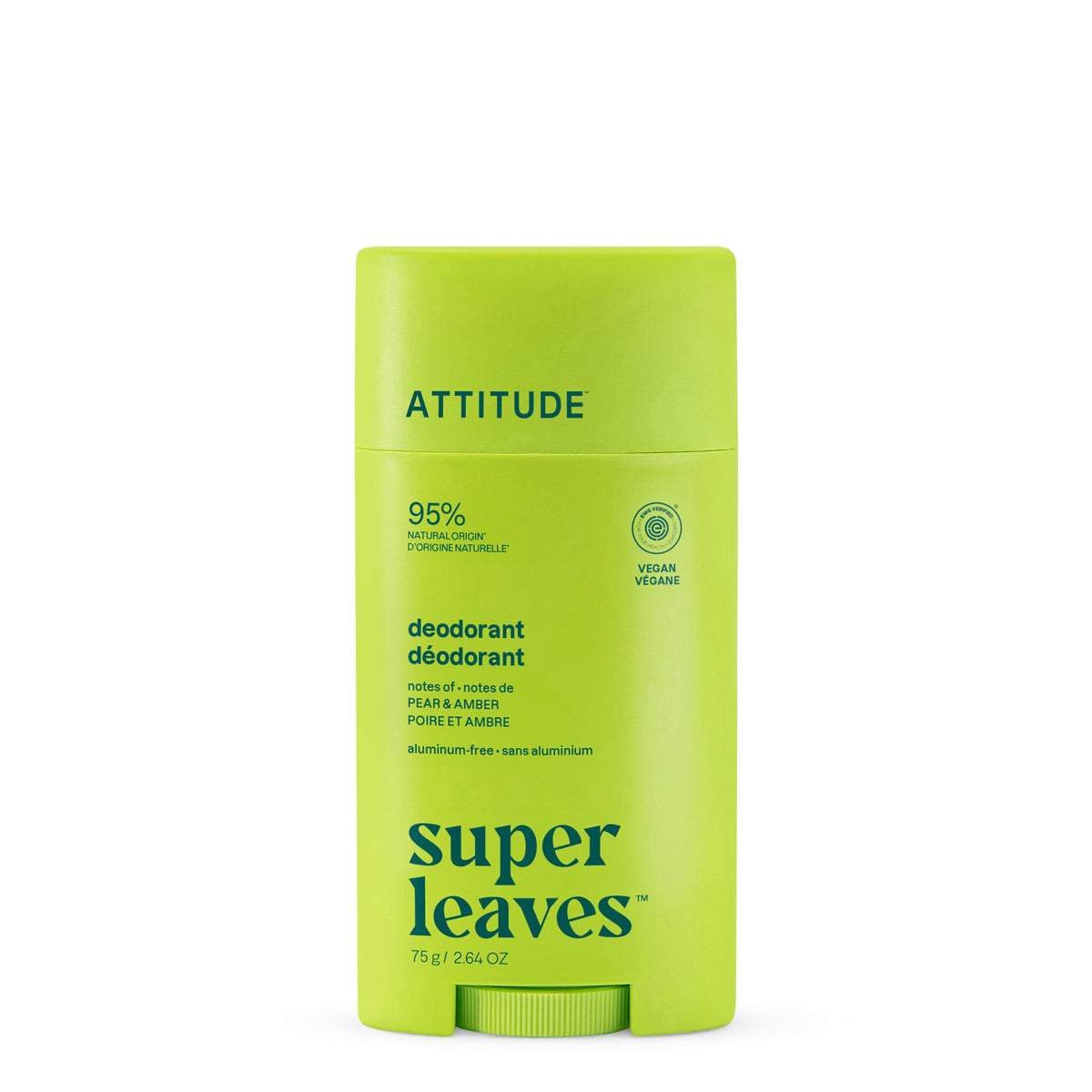 Deodorant - Aluminum-Free — Pear & Amber / Plastic - 75g