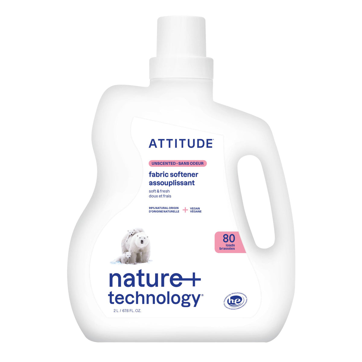 Fabric Softener — Unscented / 2L -  80 loads