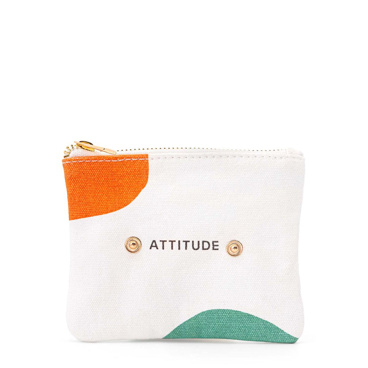 Reusable Travel Pouch — Orange & Water Green
