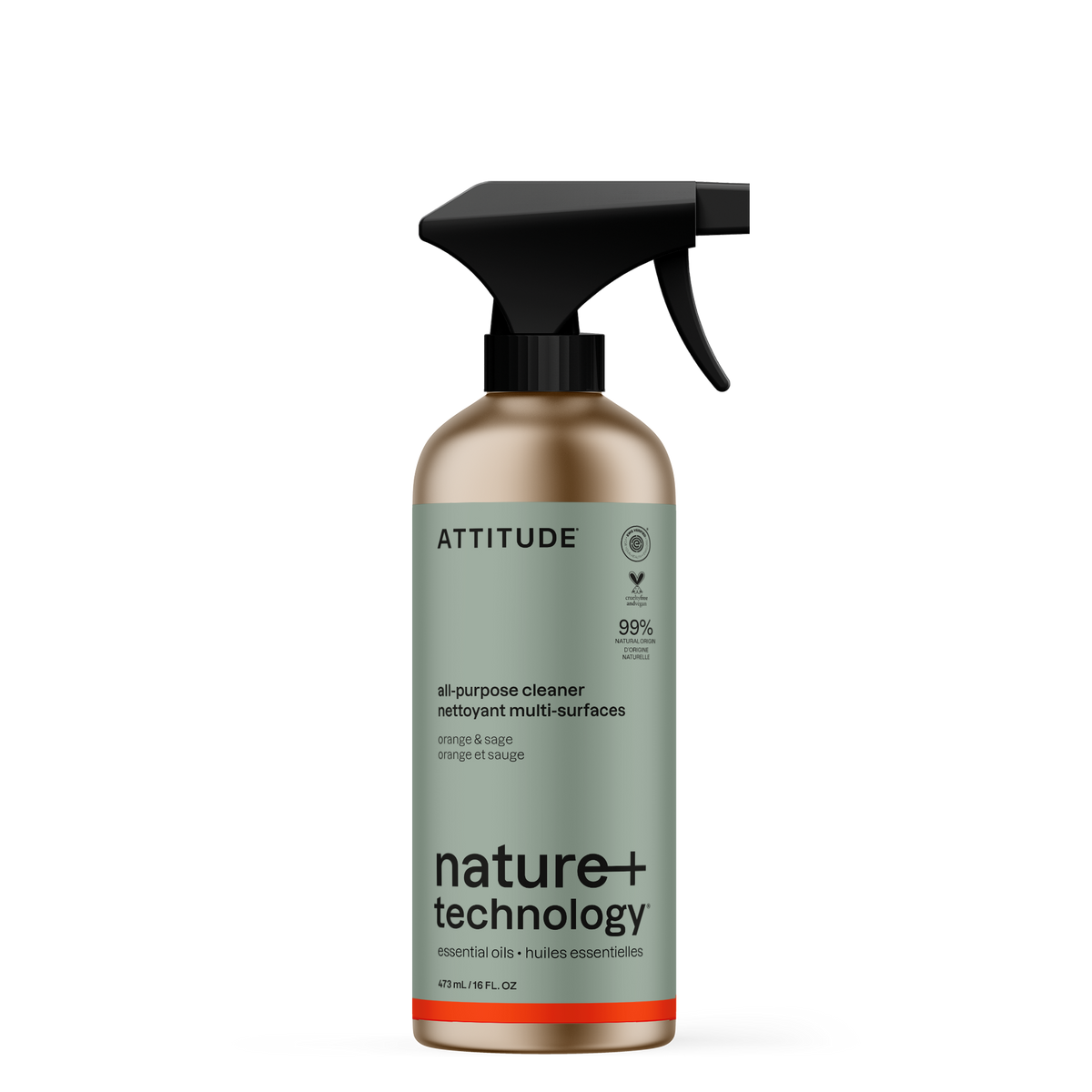 All Purpose Cleaner - Essential Oils — Orange & Sage / Aluminum - 473 mL