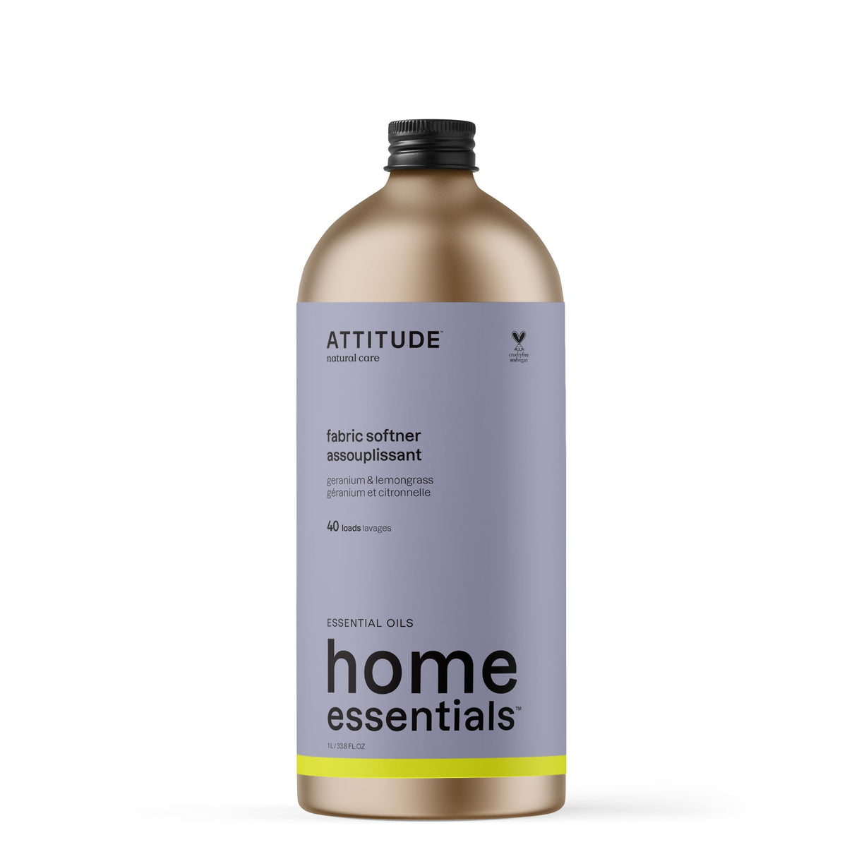 Fabric Softener - Essential Oils — Geranium & Lemongrass / Aluminum - 40 loads