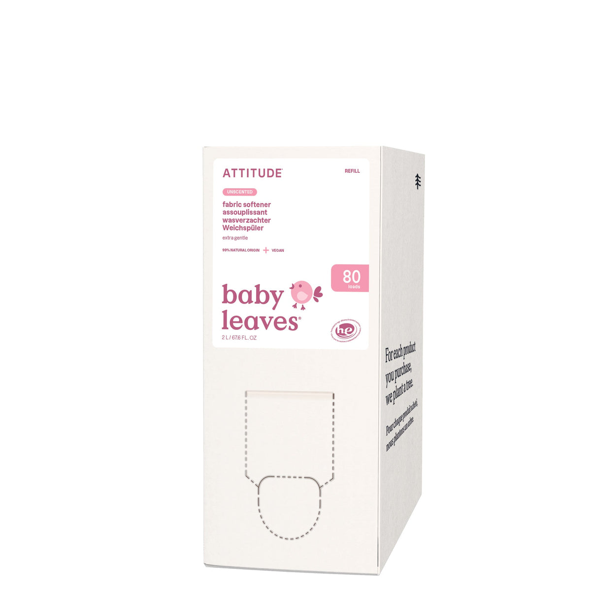 Baby Fabric Softener — Unscented / 2L - 80 loads