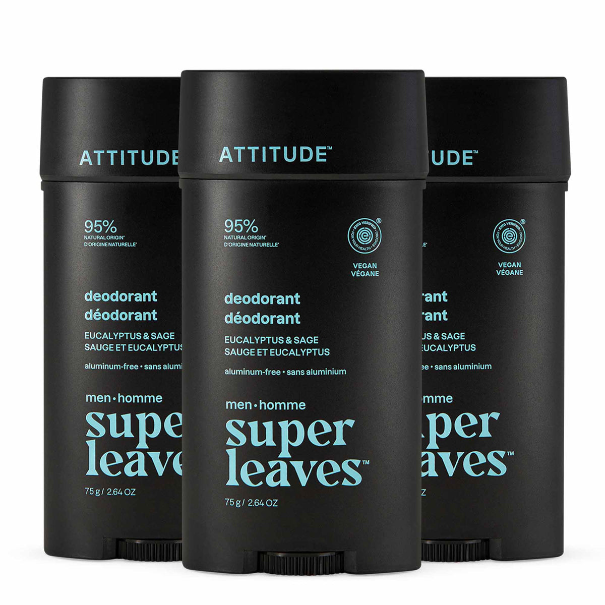 Men Deodorant 3-Pack — Eucalyptus & Sage / 3 x 75g