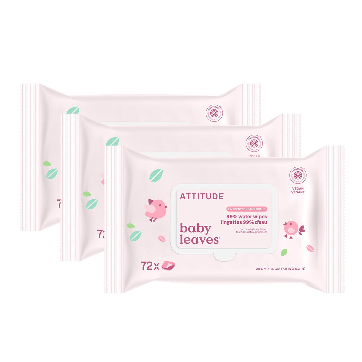 Baby Wipes - 99% Water — Unscented / 3 units