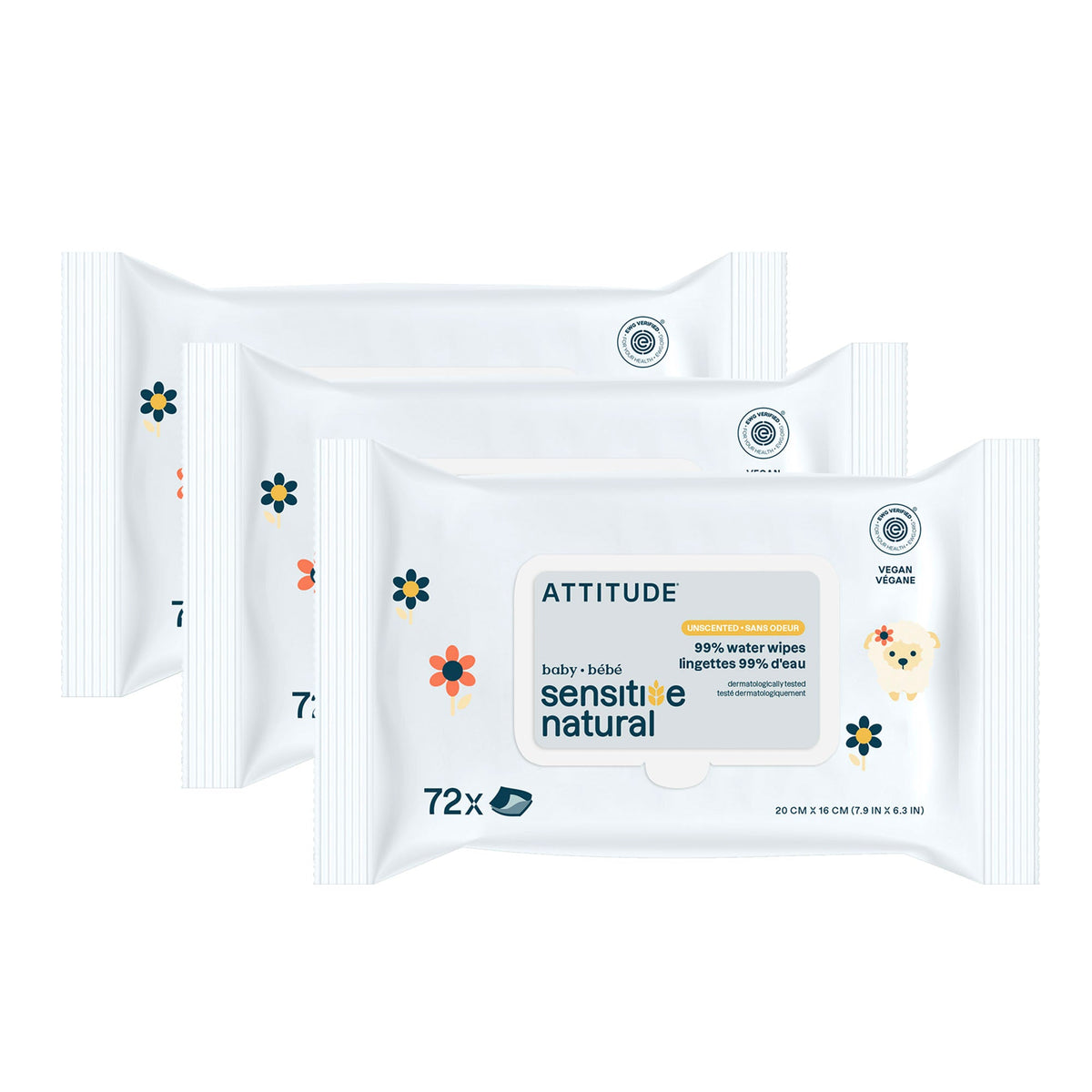 Baby Wipes - Sensitive Skin — Unscented / 3 units