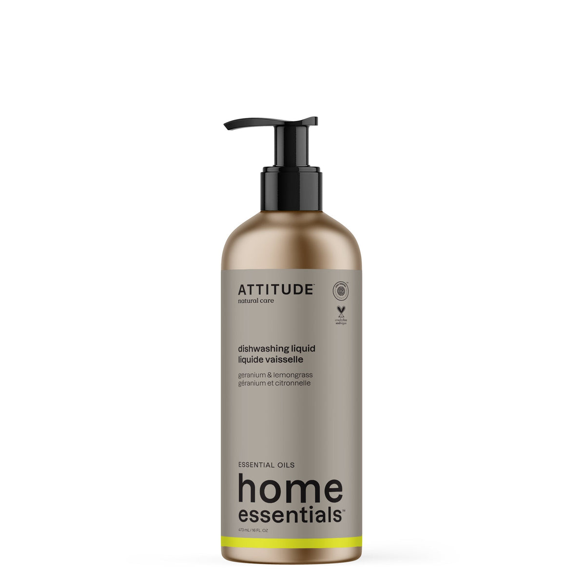 Dish Soap - Essential Oils — Geranium & Lemongrass / Aluminium - 473 mL