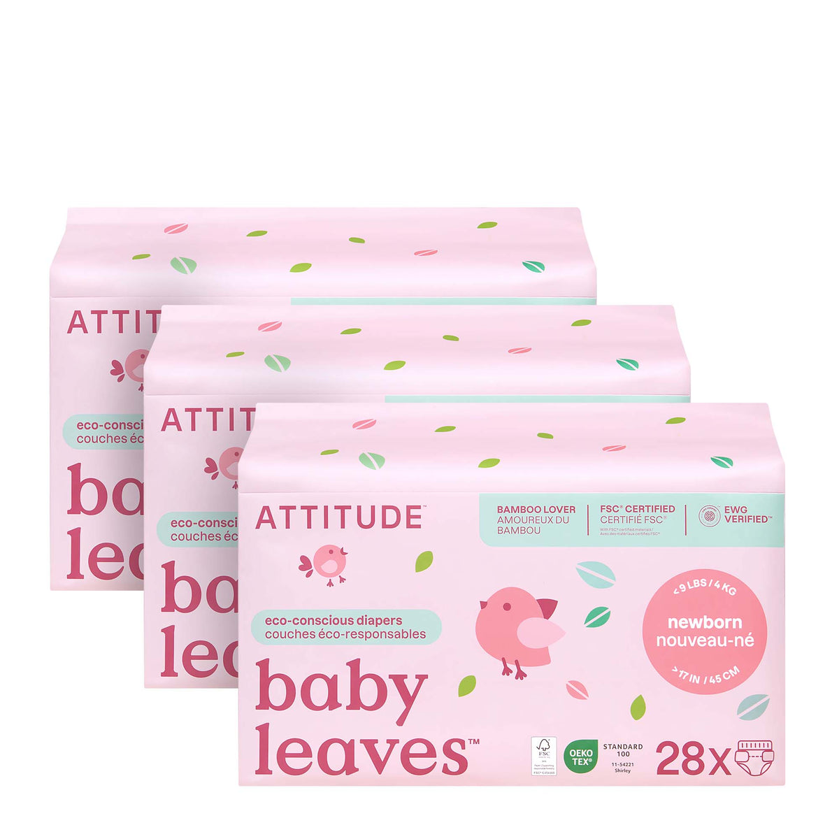 Diapers 3-pack — Newborn (Weight 0-9 lbs) / 3 units