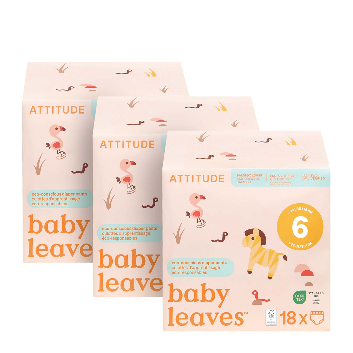Diapers 3-pack — Diaper pants (35 lbs) / 3 units